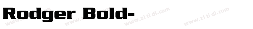 Rodger Bold字体转换